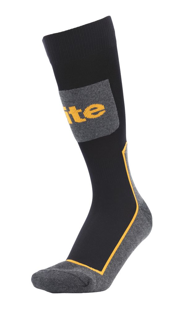 Site Toppan Work Socks Black Size 3-7 3 Pack