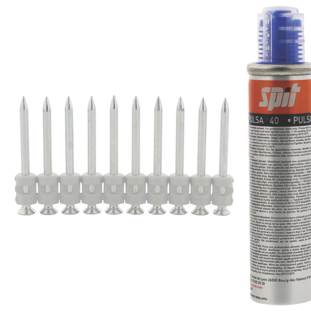 Spit ZincPlated FH HC6 Collated Nails 6.4mm x 22mm 500 Pack Screwfix