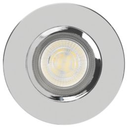 LAP Fixed LED Downlights Chrome 4.5W 420lm 10 Pack - Screwfix