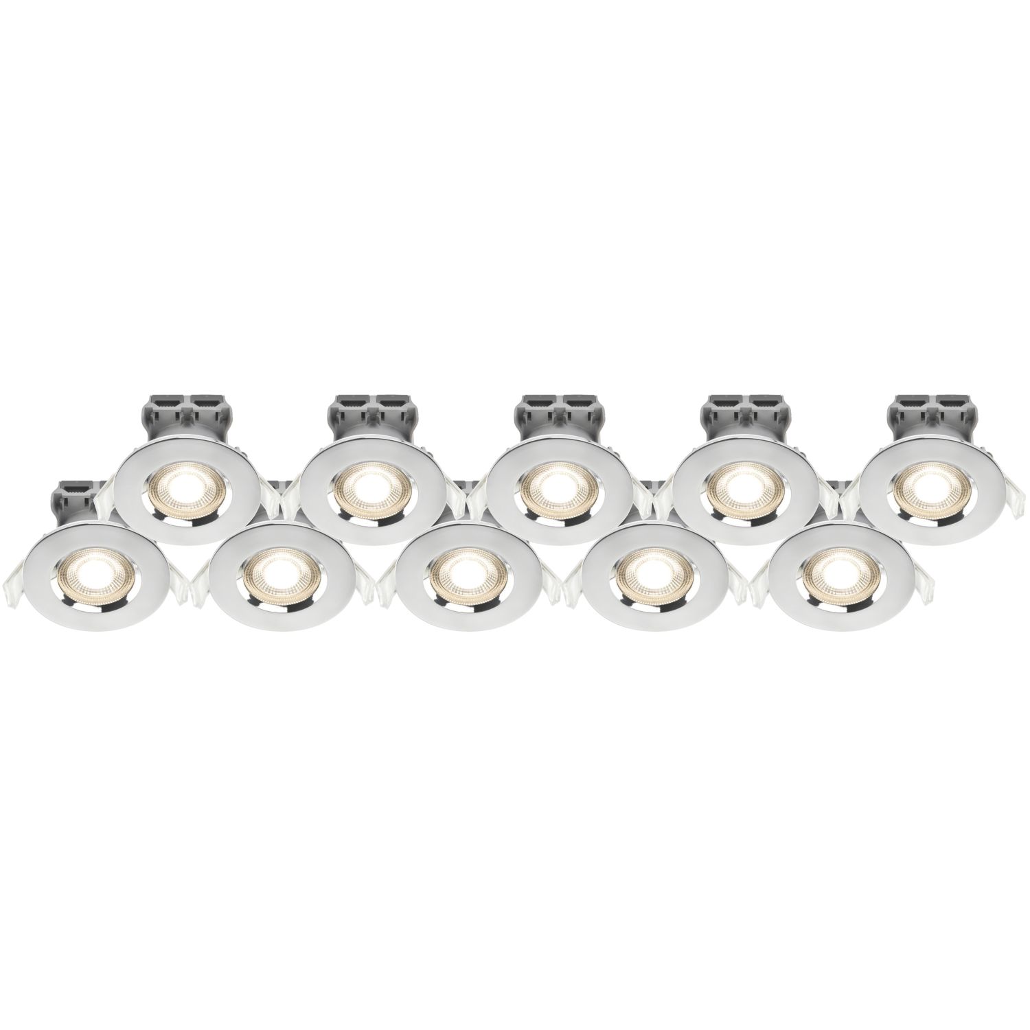 LAP Fixed LED Downlights Chrome 4.5W 420lm 10 Pack (228PP)