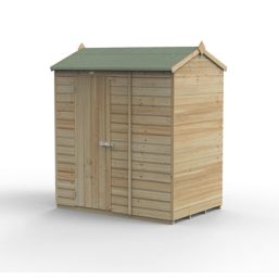 Forest Beckwood 6' x 4' 6" (Nominal) Reverse Apex Shiplap Timber Shed with Base
