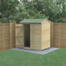 Forest Beckwood 6' x 4' 6" (Nominal) Reverse Apex Shiplap Timber Shed with Base