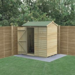 Forest Beckwood 6' x 4' 6" (Nominal) Reverse Apex Shiplap Timber Shed with Base