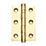Smith & Locke Polished Brass  Ball Bearing Hinges 75mm x 50.8mm 2 Pack