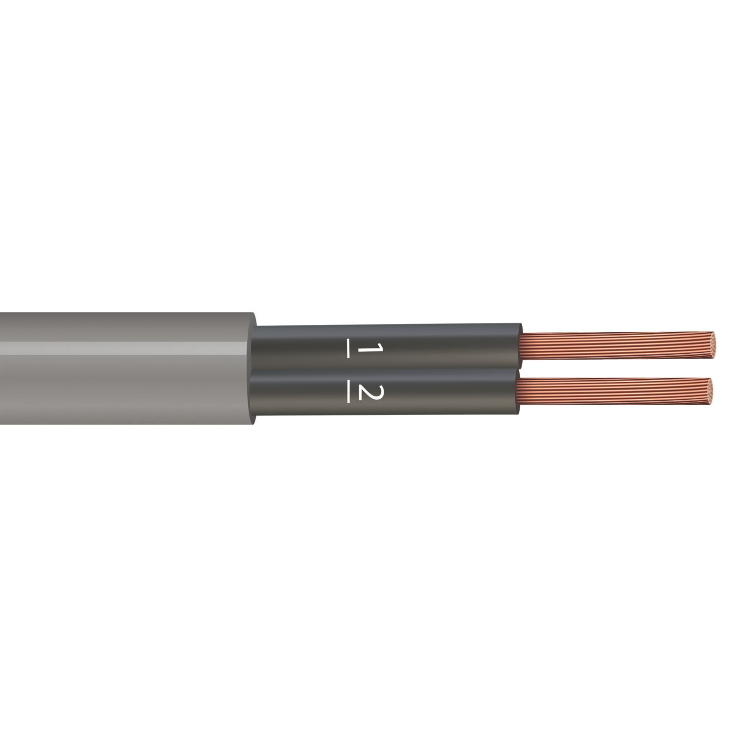 Time 2-Core YY Grey 1mm² Unscreened Control Cable 1m Coil (228RF)