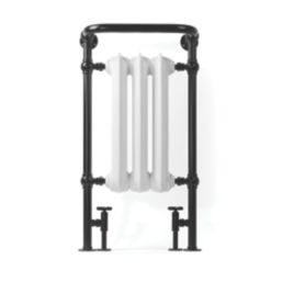 Terma 900mm x 490mm 1217BTU White / Black Cast Iron Traditional Towel Radiator