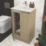 Newland  Double Door Floor Standing Vanity Unit with Basin Effect Natural Oak 500mm x 370mm x 840mm