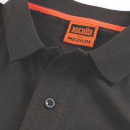 Scruffs Trade Tech Moisture Wicking Work Polo Black Small 38" Chest