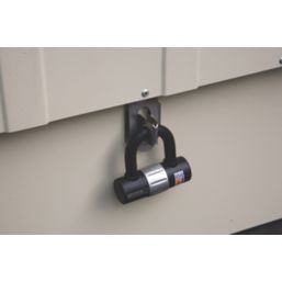 Trimetals Protect A Cycle 6' 6" x 3' (Nominal) Pent Metal Bike Store with Base Cream