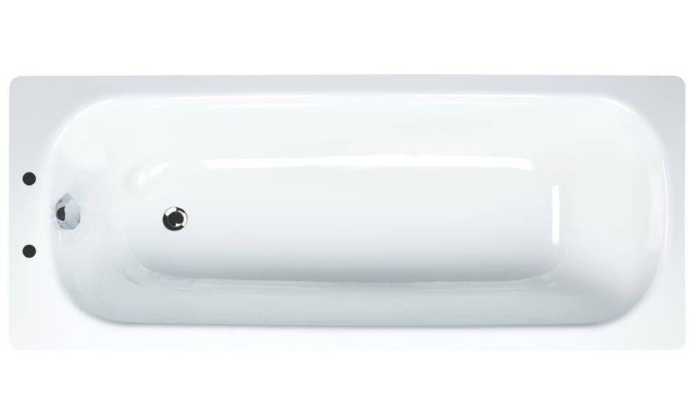 SingleEnded Bath Steel 2 Tap Holes 1700mm x 700mm Screwfix