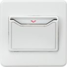 Knightsbridge  32A Key Card Switch Matt White with White Inserts