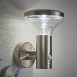 Saxby Roko Outdoor Wall Light With PIR Sensor Brushed Stainless Steel