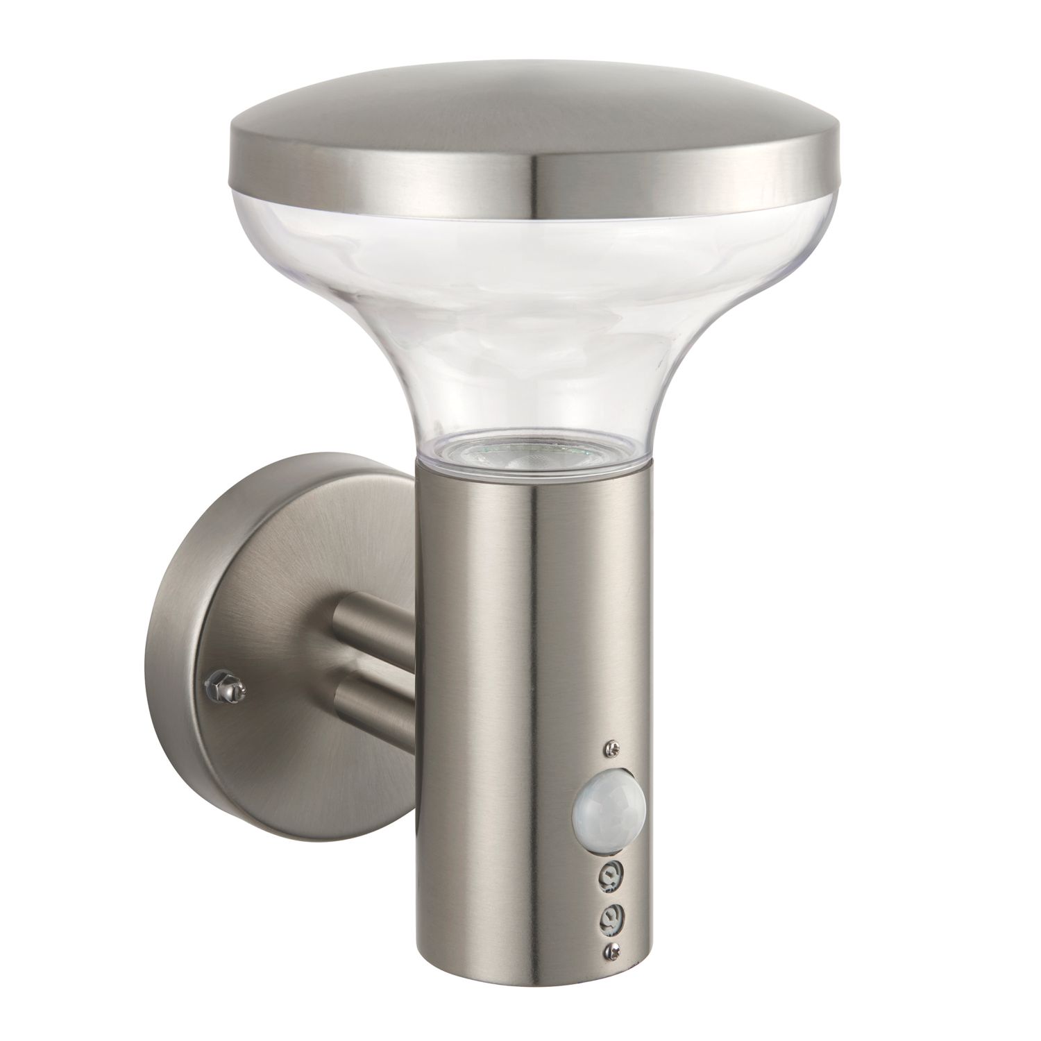 Saxby Roko Outdoor Wall Light With PIR Sensor Brushed Stainless Steel (228VX)