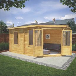 Mercia Corner Lodge Grande 16' x 9' (Nominal) Apex Timber Log Cabin