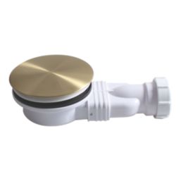Flomasta  Shower Trap Brushed Brass 90mm