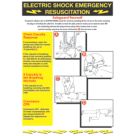"Electric Shock Emergency Resuscitation" Safety Poster 600mm x 420mm