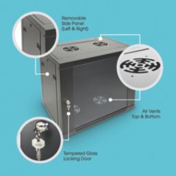 Labgear 12U Wall-Mounted Network Cabinet 600mm x 640mm