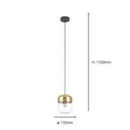 Eglo Maryvilla Pendant Light Black/Gold