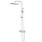 Refurb Swirl Thorness  Rear-Fed Exposed Chrome-Plated Thermostatic Mixer Shower with Diverter