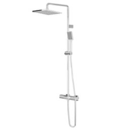 Refurb Swirl Thorness  Rear-Fed Exposed Chrome-Plated Thermostatic Mixer Shower with Diverter