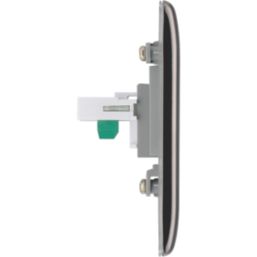 British General Nexus Metal 1-Gang RJ11 Telephone / Data Socket Black Nickel