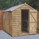 Forest  6' x 8' (Nominal) Apex Overlap Timber Shed with Base