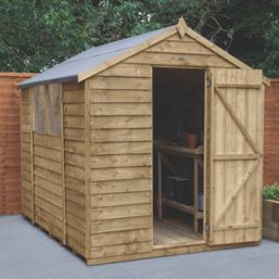 Forest  6' x 8' (Nominal) Apex Overlap Timber Shed with Base
