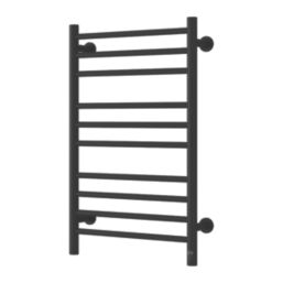 Reina 800mm x 500mm 426BTU Black Flat Electric Towel Radiator