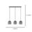 Eglo Floresta 3-Light Pendant Black