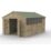 Forest Beckwood 10' x 14' 6" (Nominal) Apex Shiplap Timber Shed with Base & Assembly