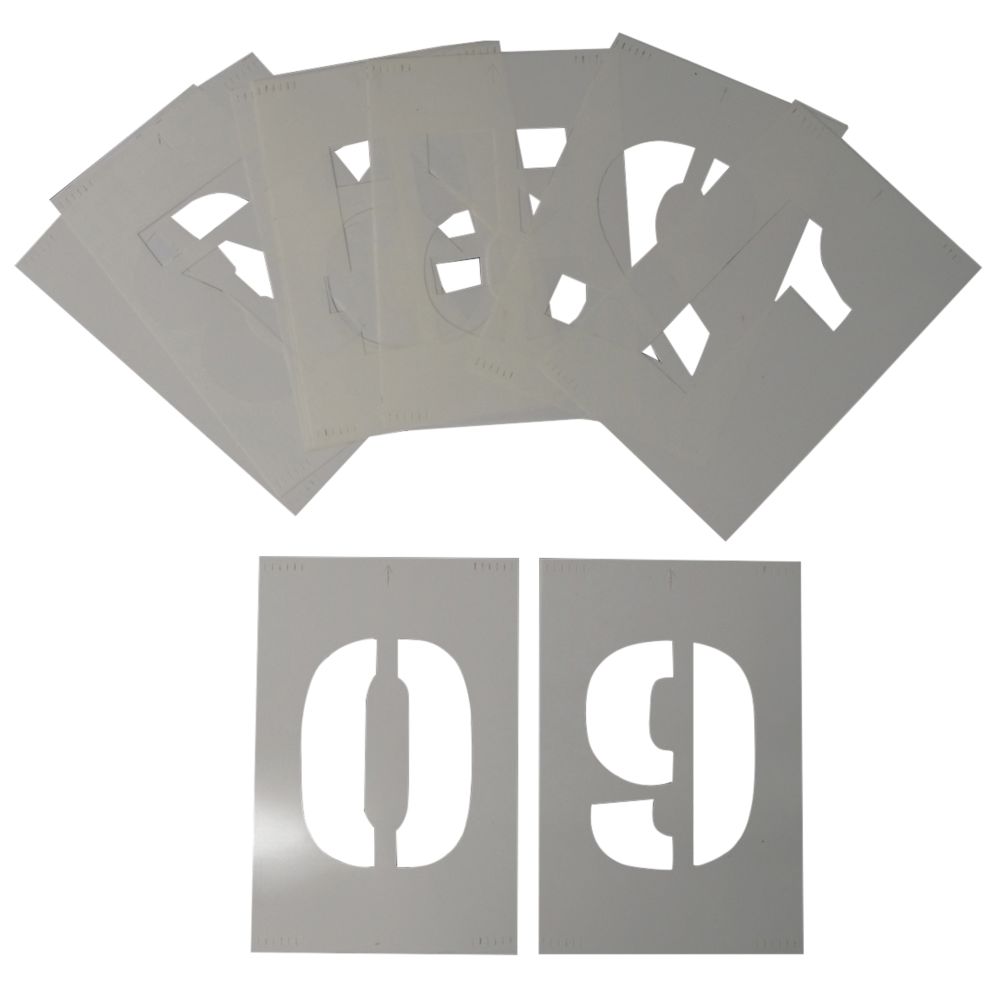 Essentials 0-9 Stencil Kit 10 Pieces - Screwfix