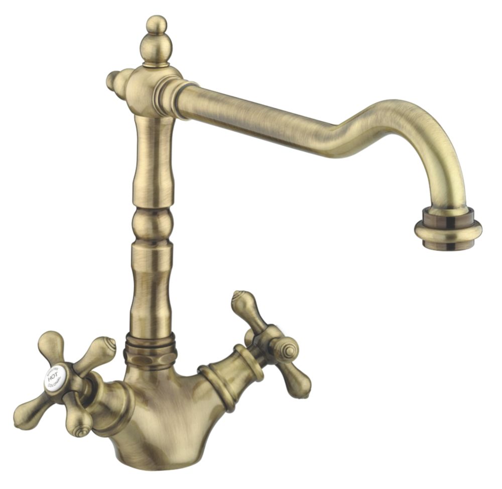 Bristan Colonial Easyfit Kitchen Sink Mixer Tap Antique Bronze Screwfix