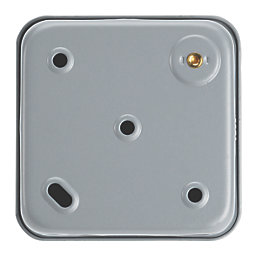 Contactum CLA3469 13A Switched Metal Clad Secret Key Fused Spur & Flex Outlet with Neon  with White Inserts