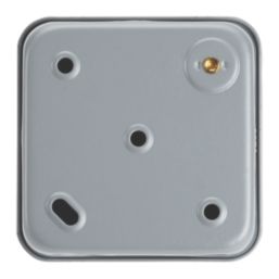 Contactum  13A Switched Metal Clad Secret Key Fused Spur & Flex Outlet with Neon  with White Inserts