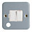 Contactum CLA3368 13A Switched Metal Clad Fused Spur & Flex Outlet   with White Inserts