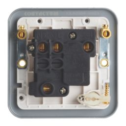 Contactum  13A Switched Metal Clad Fused Spur & Flex Outlet   with White Inserts