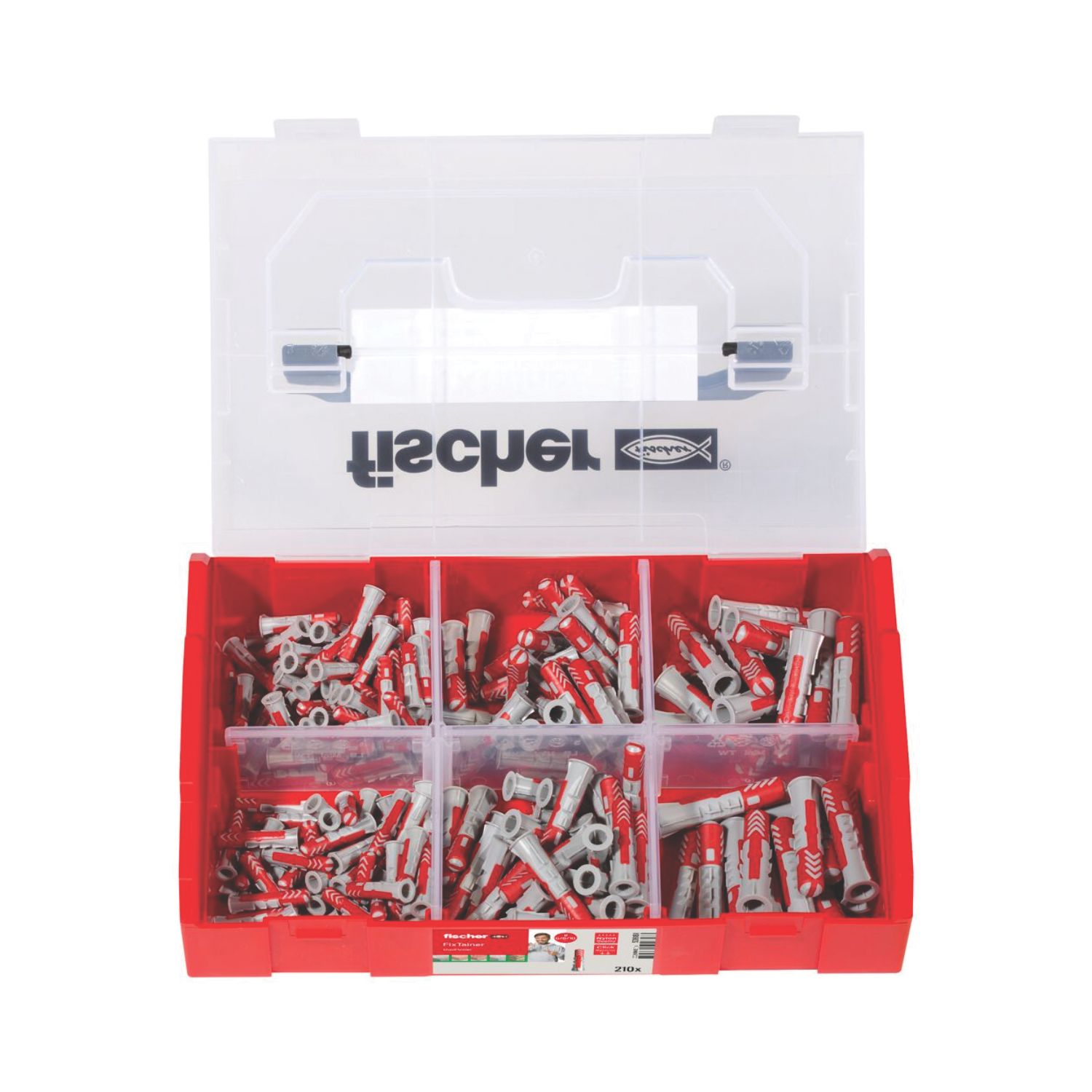 Fischer DuoPower FixTainer Nylon Plugs 210 Piece Set (229VC)