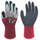 Wonder Grip WG-355 Dual  General Handling Gloves Maroon/Grey X Large