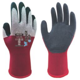 Wonder Grip WG-355 Dual  General Handling Gloves Maroon/Grey X Large