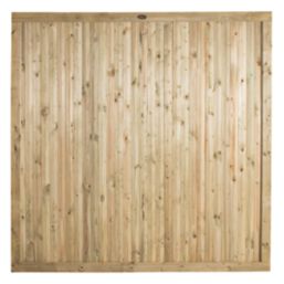 Forest Decibel Vertical Tongue & Groove  Noise Reduction Fence Panels Natural Timber 6' x 6' Pack of 4