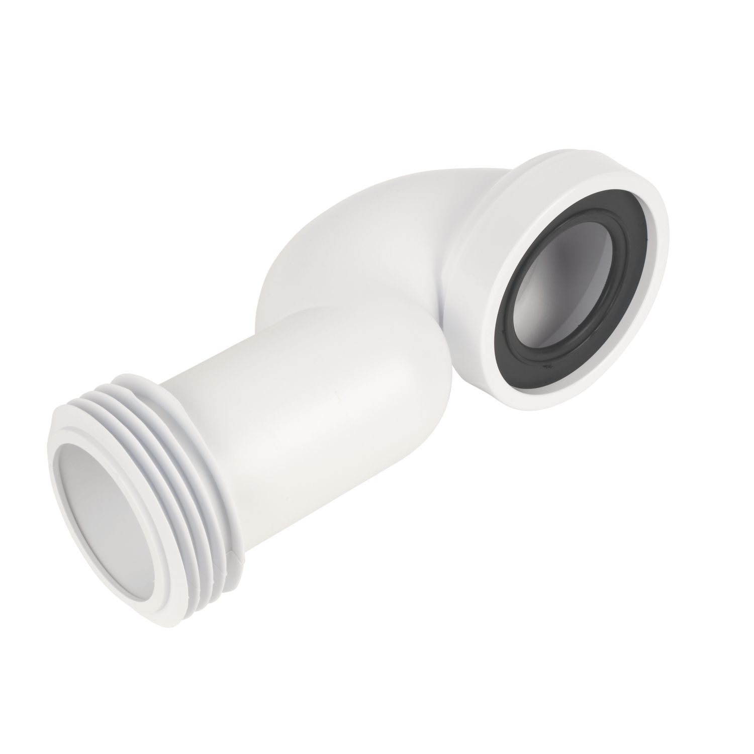 McAlpine Rigid 90° Space Saving Pan Connector White 354mm (23036)