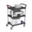 Barton  Silver/Black Premium 3-Shelf Trolley 980mm
