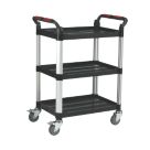 Barton  Silver/Black Premium 3-Shelf Trolley 980mm