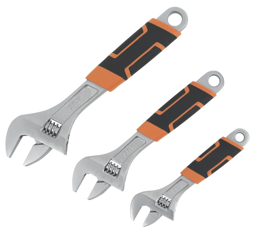 Magnusson Adjustable Wrench Set 3 Pieces - Screwfix
