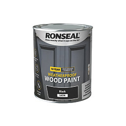 Ronseal 10-Year Exterior Wood Paint Satin Black 750ml