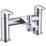 ETAL Juno Polished Chrome 145mm Deck Mounted Dual Control Manual Shower Mixer Tap