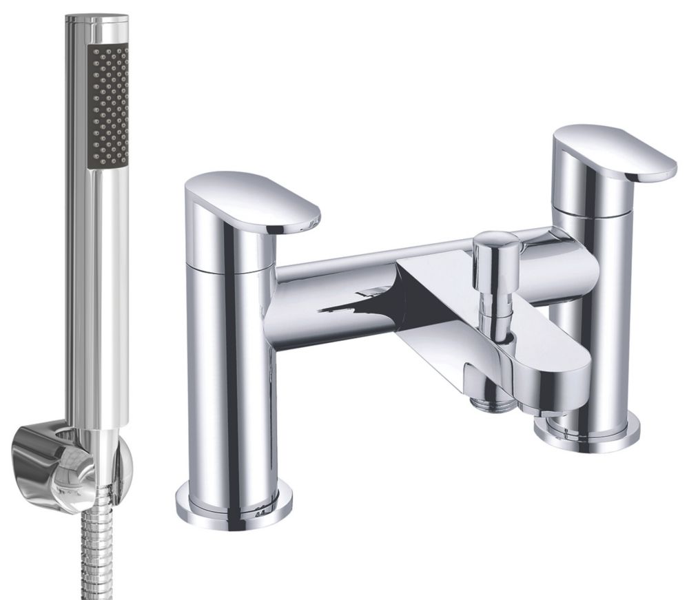 ETAL Juno DeckMounted Bath Shower Mixer Tap Polished Chrome Screwfix