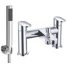 ETAL Juno Polished Chrome 145mm Deck Mounted Dual Control Manual Shower Mixer Tap