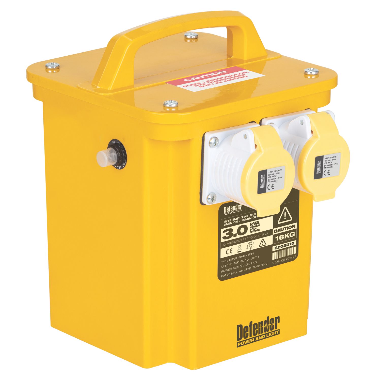 Defender 3000VA Intermittent Transformer Distribution Kit 240V/110V Yellow (230KP)