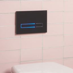Battery-Powered Dual-Flush Touch Plate Black